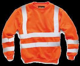MATERIALS: 100% polyester Orange Yellow HV009 Security Sweatshirt Security