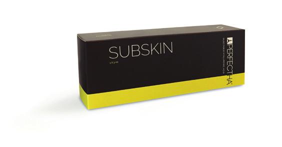 SUBSKIN : THE IDEAL VOLUMIZER /15 ELASTIC AND VISCOUS ENOUGH TO: Be moldable, enabling you to shape your patients faces Remain in