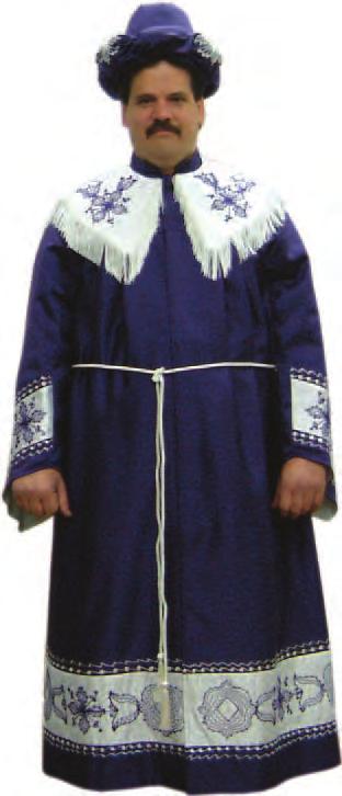 ) CT 580 TWO PIECE COSTUME. Plain robe and cape.