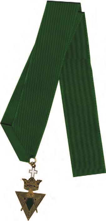 13" x 15" satin, green velvet bands with gold trim, emblem on flap and officer s