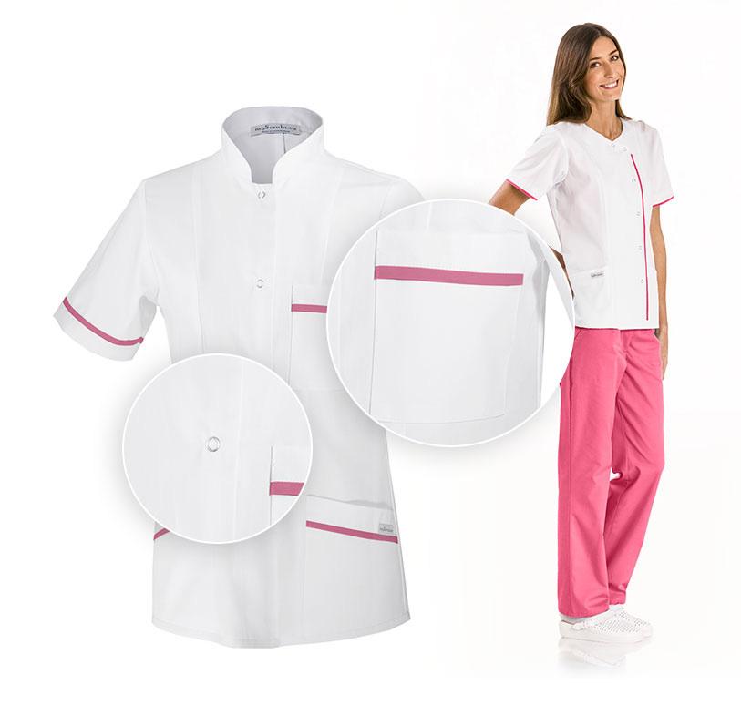 Precise production and care of details Our medical uniforms are marked by a careful workmanship, a precise sewing and an accents of colour which can be
