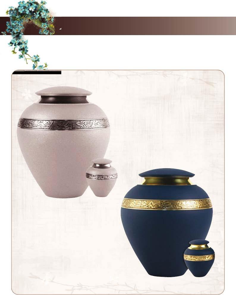 Anoka The Anoka is made of brass and features a classic leaf design that encircles the urn.