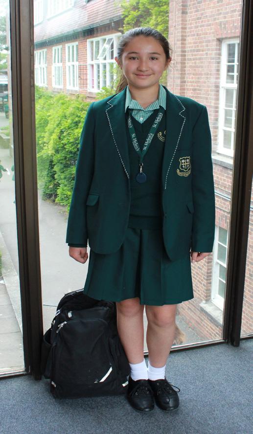 Senior School Year 7 (Age 11-12) to Year 11 (Age 15-16) - Regulation green v-neck jumper - Regulation green blazer (recommended) - Pleated skirt - regulation green 20" length (available from Pullens