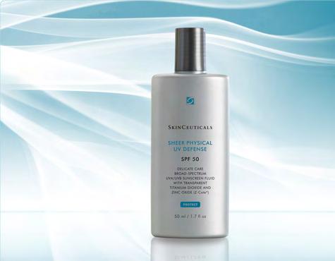 In the Spotlight New! From SkinCeuticals Introducing SHEER PHYSICAL UV DEFENSE SPF 50 Groundbreaking Ultra- Sheer Texture with NO Chemical Filters!