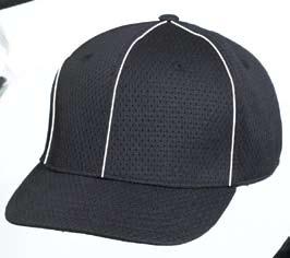 Available in Solid White or Black with White Piping. 2 3/4, 8-stitch Bill blocks harmful UV Rays from eyes. Durable construction keeps hat looking clean and crisp.