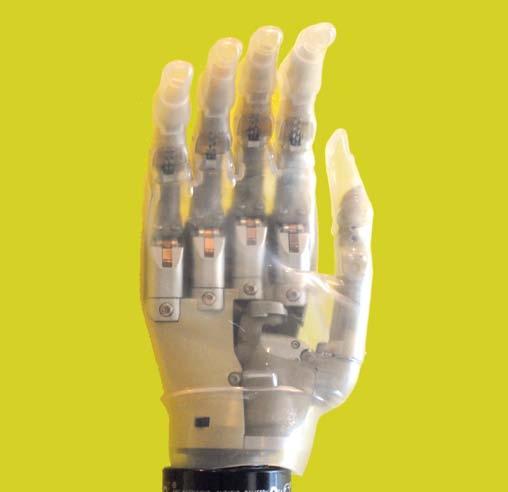 Donning i-limb skin active 1 2 Position the thumb of the i-limb ultra to