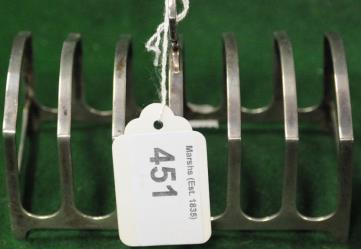 Silver 6 Section Toast Rack