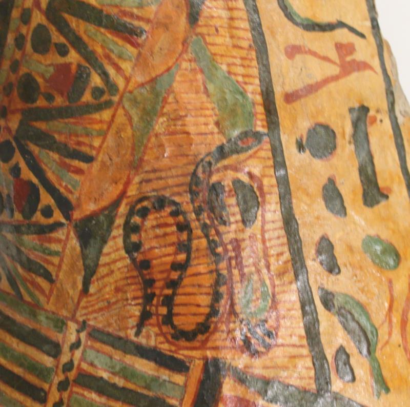 Figure 27. Detail of cobra, left side, lid (A.9).