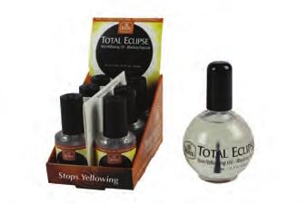 nail treatments NAIL TREATMENTS TOTAL ECLIPSE LOOKS W E T PRO-TECH RIDGEFREE P I N K Non-Yellowing UV Blocking Top Coat Total Eclipse is an optical enhancer that protects nails from the yellowing