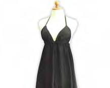 56 Description: Maxi dress; chiffon and satin; plastic and glass bead trimming; S to L; in various
