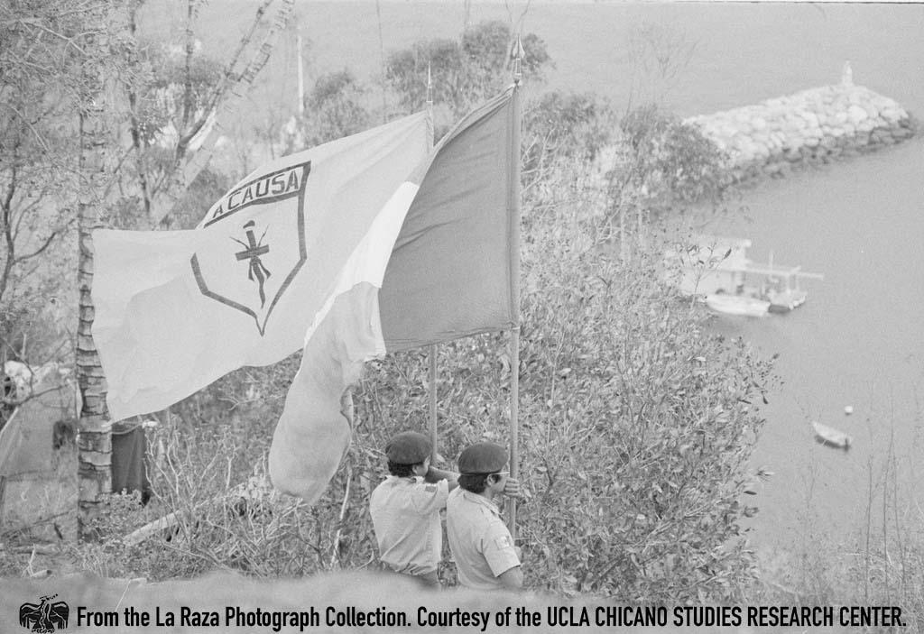 Brown Berets on Catalina Island during the Marcha de Reconquista Maria Marquez