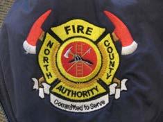 Baseball style hat dark blue, NCFA Bar Logo North County Fire Authority Chief Officers Logo Bar Logo Bar Logo Cold Weather Jacket Job/Tee/Sweat Shirt, Sweat Pants, Shorts, Hat Back of Tee Shirt Daly