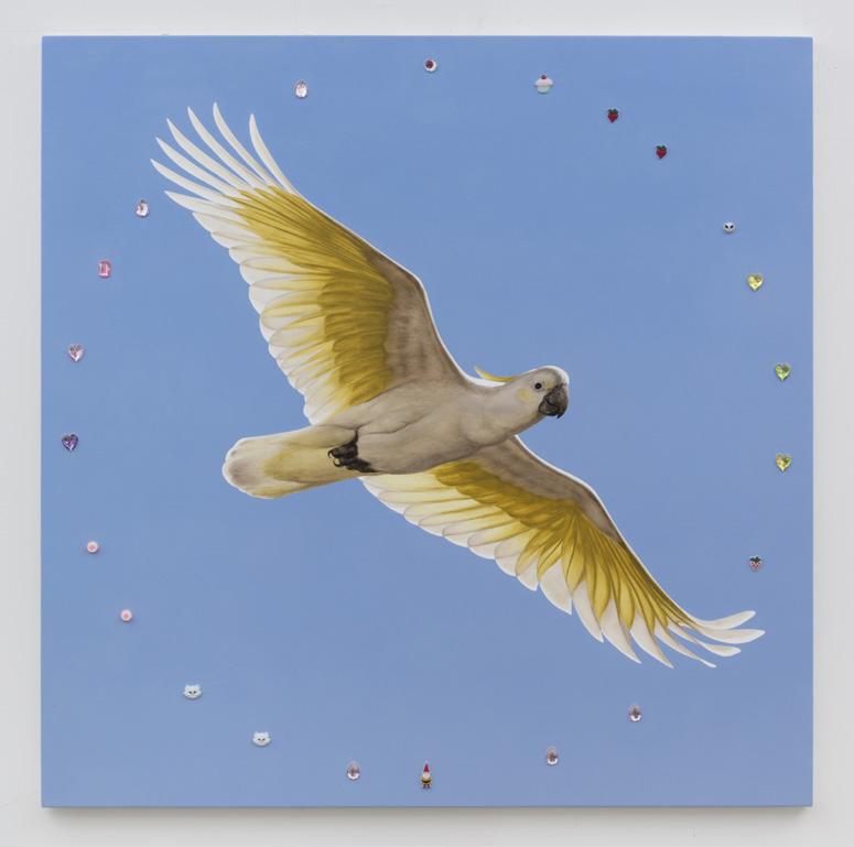 Sulphur-crested Cockatoo with Radiance 2017 oil and