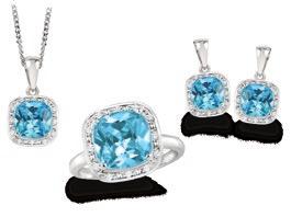 diamonds set in silver with vibrant