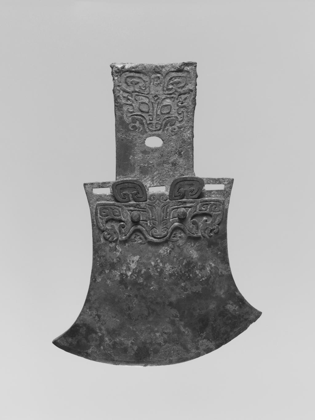 Fig. 8. Bronze ax, Shang dynasty (c. 1600 1046 b.c.), 12th 11th century. Dimensions: h. 24.9 cm; w.