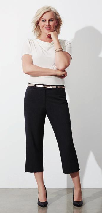 BS127LL CLASSIC TAILORED PANT 65% Polyester, 35% Viscose Ladies 6-26 CHARCOAL MARLE 02.