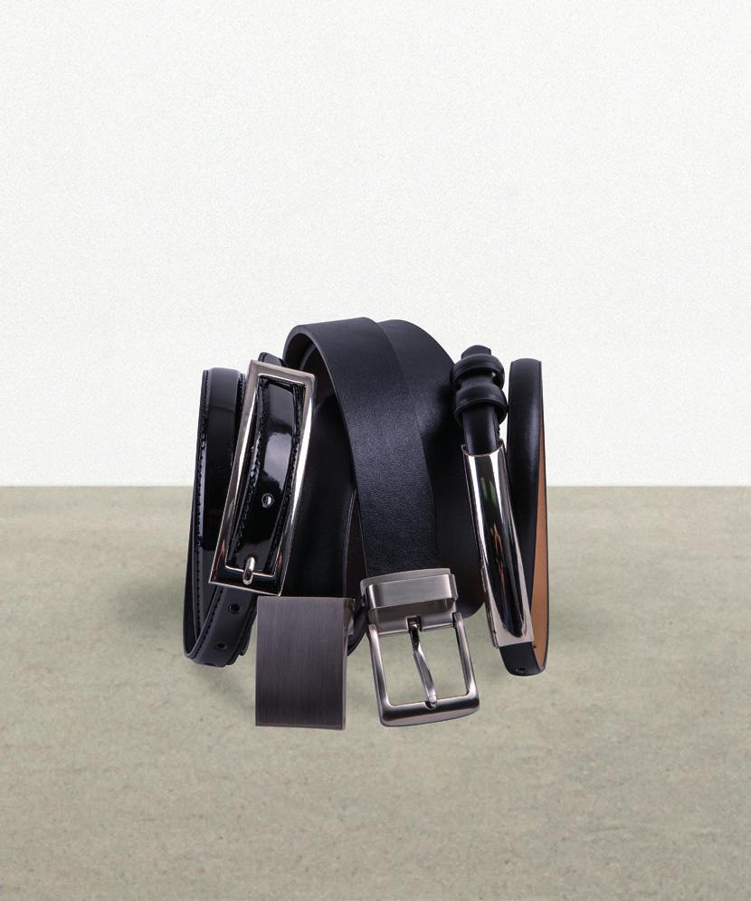 BIZ SEPARATES STYLE COMPLETED Last but not least, the addition of a belt inspires uniformity and compliments! 01 03 02 04 01. BB10920 SEMI-PATENT BELT PU belt with silver buckle Ladies 8 28 02.