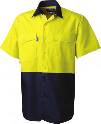 standards - Day use RIP STOP HI VIS COTTON VENTED SHIRT 145gsm