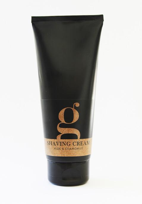 SHAVING CREAM CHAMOMILE & ALOE A dense shaving cream to be used with a shaving brush.