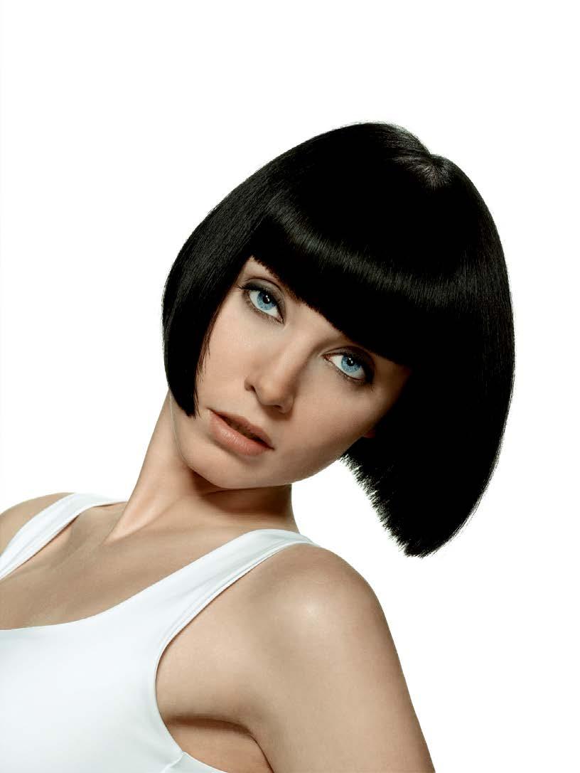If your client has great eyes and cheekbones, you can frame those features with lines. A bob with a square fringe would be perfect in this case.