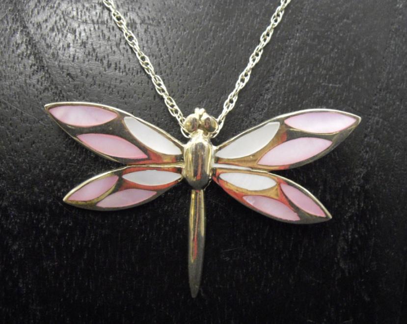 9g sterling silver dragonfly necklace