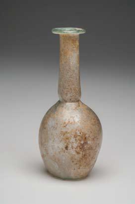 Closing: Friday, December 9th, 2:36 P.M. 641. Roman Glass Bottle Eastern Mediterranean. Ca. 100-350 A.D. 5-3/4 H.