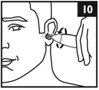 4. Pull ear flat to head with one hand and hold trimmer with the other hand. 5. Carefully bring the trimmer tip to the outer ear.