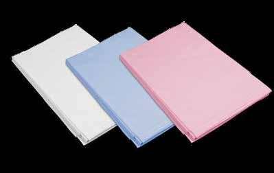 Made of 2-ply paper Standard size approximately 13" 18" Polyethylene backing provides protection against soak-through Choose from 5 contemporary colors that match drinking cups Drape Sheets 8121
