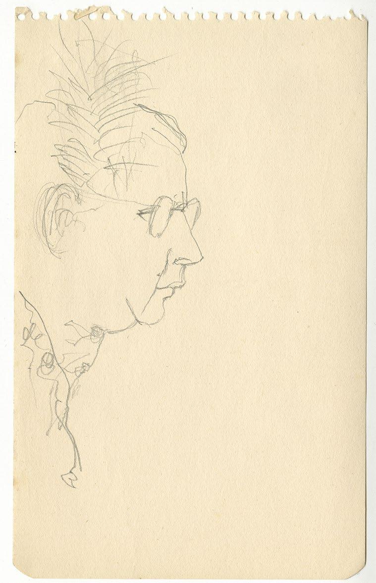 Profile of Woman in Glasses, c.