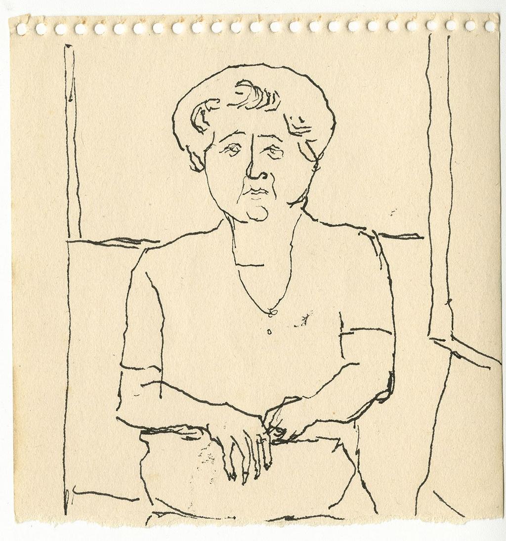 Older Woman with Purse, c.