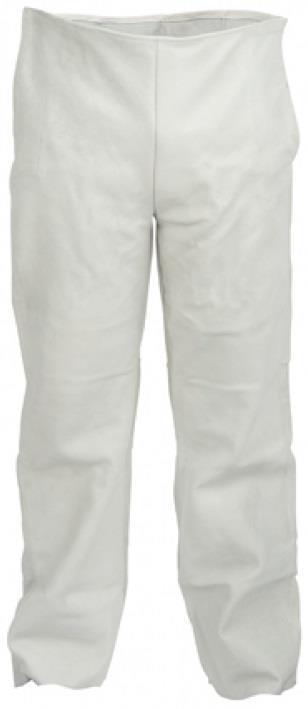 3XL White Welding trouser SafeWorker DALLAS Made of cow grain leather.