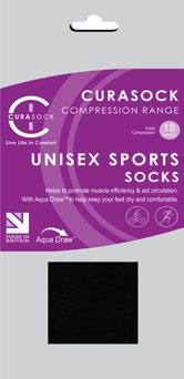 UNISEX SPORTS Socks With graduated compression to promote muscle efficiency, aid circulation and blood flow for enhanced sporting performance.