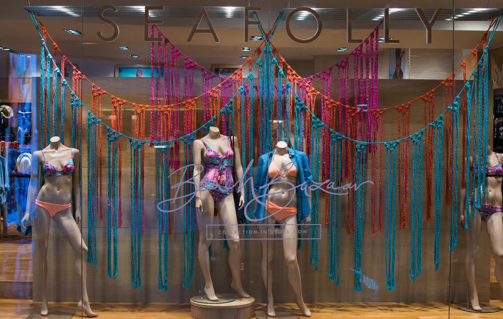 Seafolly Macrame Installation LOCATED IN FIVE STORES AROUND AUSTRALIA AND UNITED STATES STORES Melissa recently completed an art installation for Seafolly for their