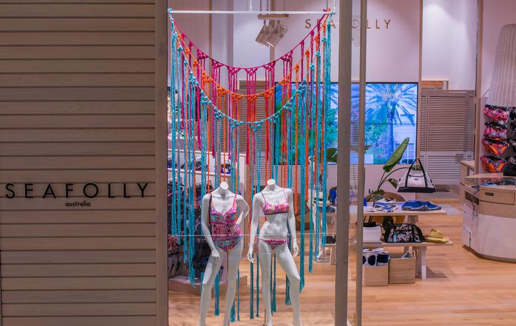 The colours were custom made to match the release of the Seafolly swimwear range.