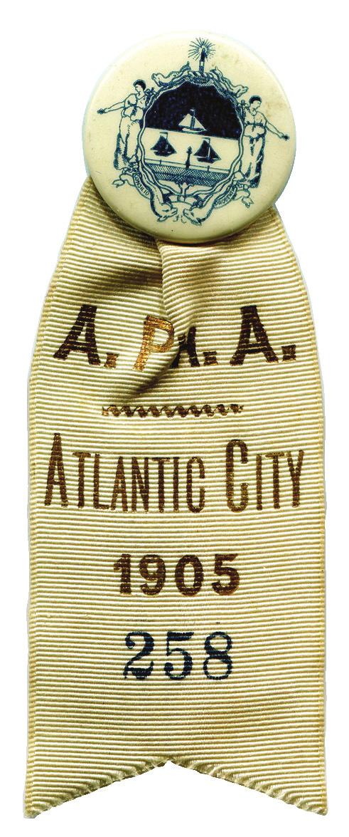 September 4-9, 1905 Atlantic City, New Jersey Badge features a