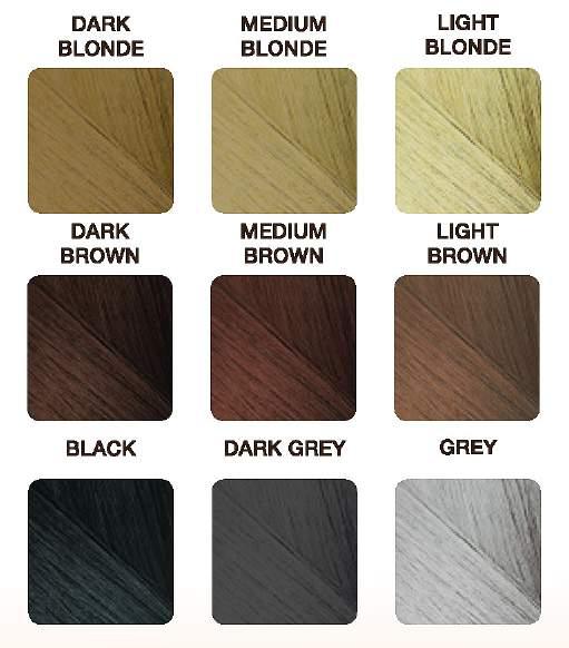 Application Easy step-by-step guide Choose colour Dushi offers nine colours. One of them will match your clients hair colour.