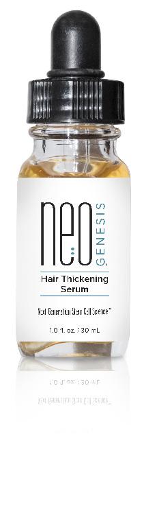 HAIR LASH BROW Hair Thickening Serum NeoGenesis Hair Thickening Serum contains S²RM, our patented exosome-based system that delivers stem cell released molecules from three adult stem cell types to