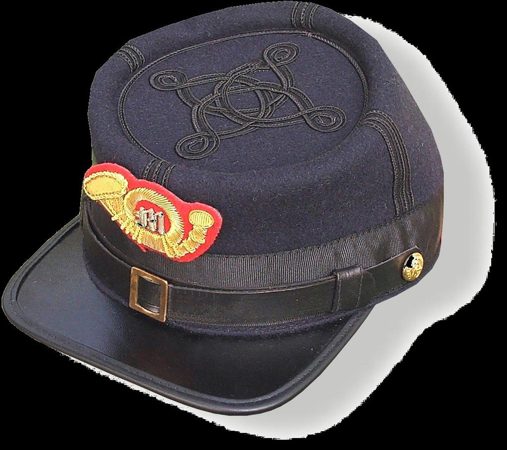 Page 10 M-1859 Marine officer fatigue cap The M-1859 US Marine Officer's Kepi (Fatigue Cap) is shown at right. All Marine Officer ranks (except Commandant) wore the same cap.
