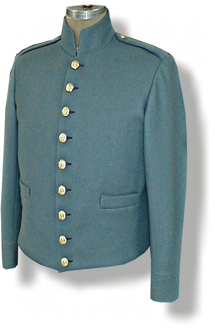 00 Hand Sewn Buttonholes (13). $117.00 On the 1852 Jacket, Marine Sergeants had two 1/2 yellow worsted stripes placed diagonally on the face of both sleeves just below the elbow.