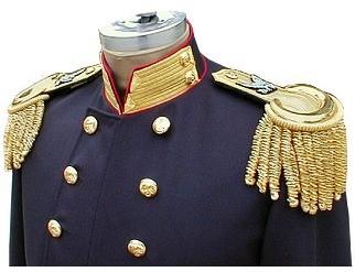 Page 4 1859 US Marine Officers Full Dress Coat Collar and Epaulet detail Shown is the 1859 US Marine Officers Full Dress Coat for rank of Vice Commandant.