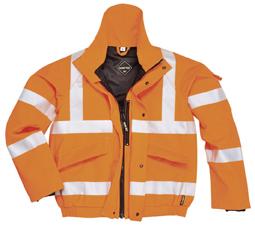 Sizes: S- XXL EN471 Class 3:2 & EN343 Class 3:3 GT 23 GORE- TEX Hi- Vis Bomber This GO/RT cer<fied bomber jacket is ideally suited for rail industry workers who are exposed to the elements