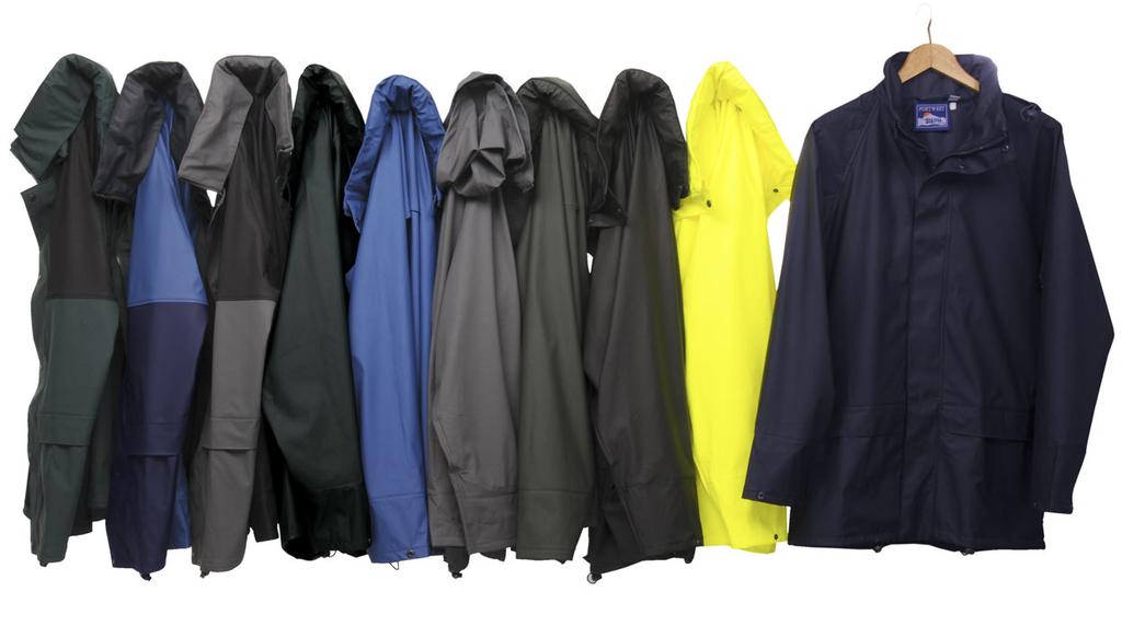 S450 - Sealtex Jacket Two way zip. Two large front patch pockets with flaps. Plas<c zip fastening with studded storm flap.