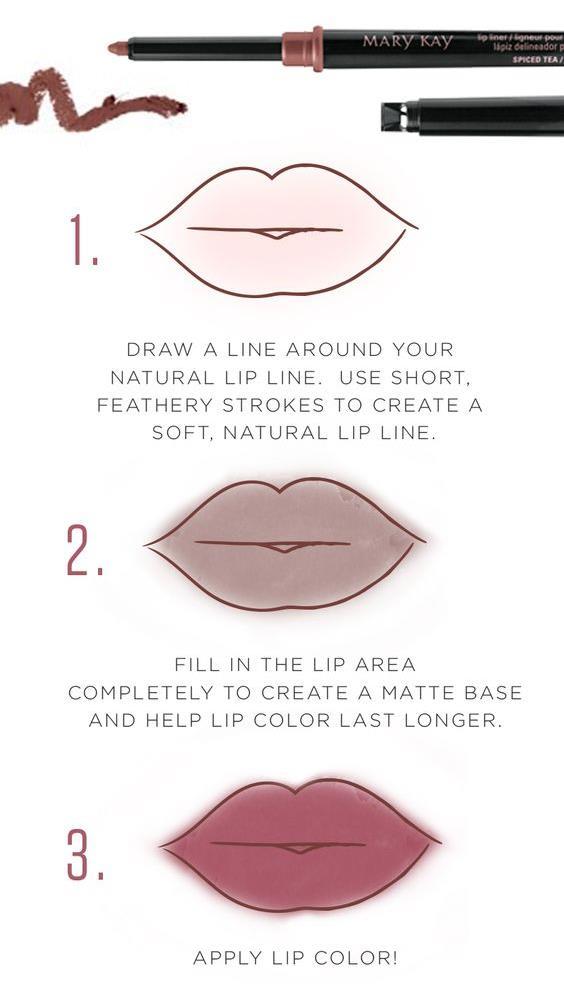 your lips and brush outwards.