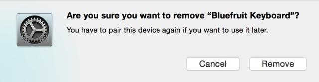... and then click the Remove button when the confirmation dialogue box pops up: