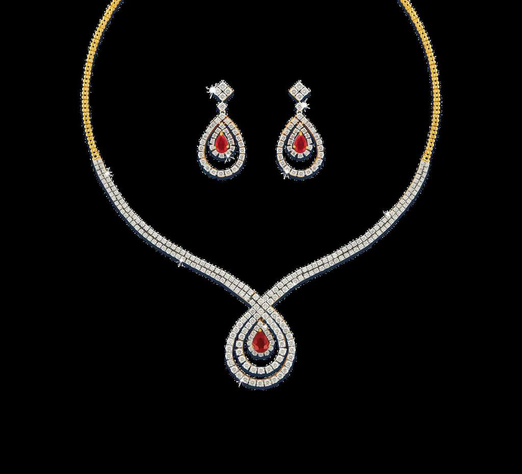 MINE DIAMOND NECKLACE SET DW 1507 RM 34,500 Elegant