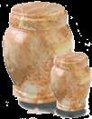 Marble Memorials All hand-made, hand-polished marble urns - available in a variety of colors and nuances.