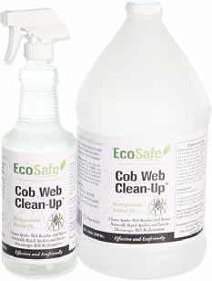 EcoSafe Specimen Label Professional Products EcoSafe Cob Web Clean-Up EcoSafe Cob Web Clean-Up TM is a naturally based cleaner that helps discourage cob web re-formation.