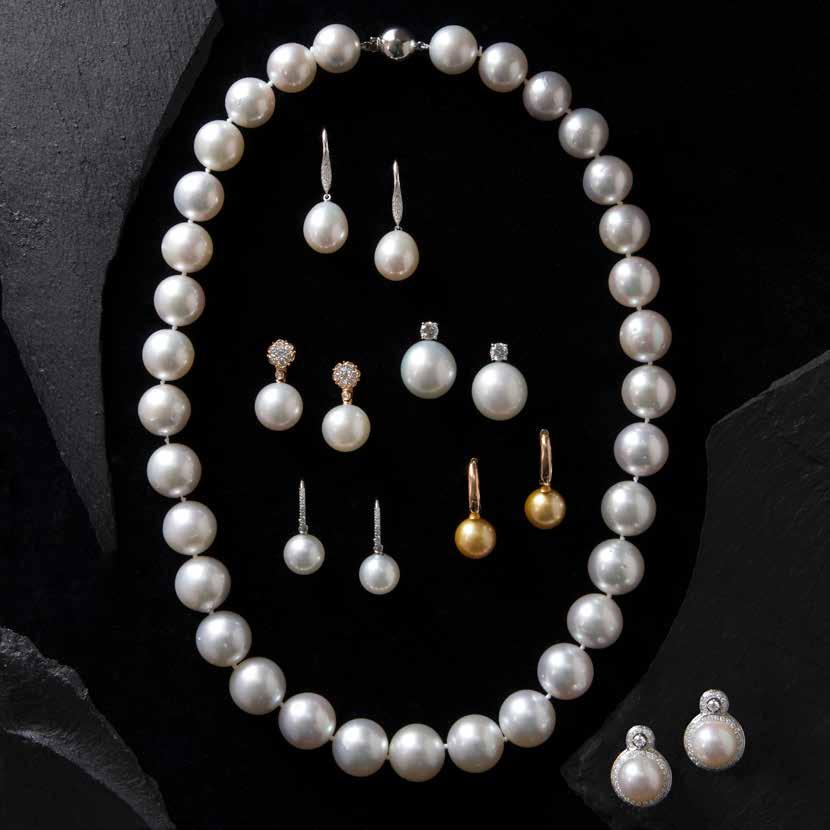 South Sea pearl necklace Diamond & freshwater pearl drop Detachable South Sea pearl & diamond drop