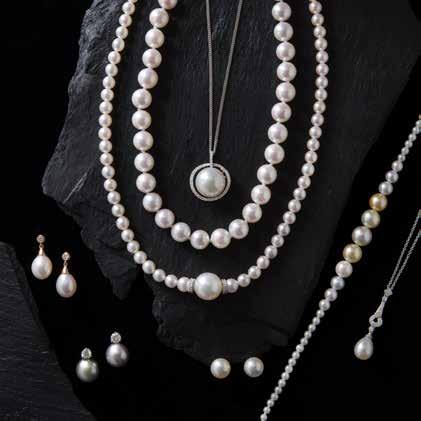 Freshwater pearl & diamond 3 7 4 5 6 8 3 1. Akoya & South Sea pearl necklace set with diamond rondels 2. Akoya pearl necklace 3.