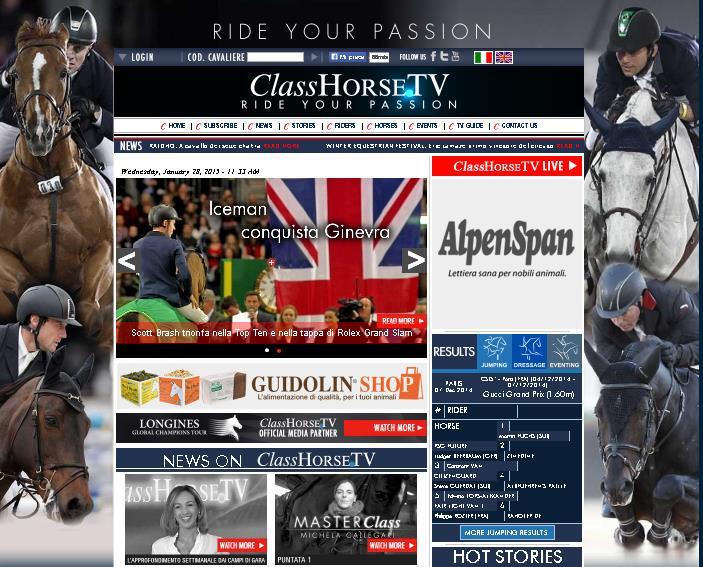 ClassHorseTV The Italian channel dedicated to the world of horses.